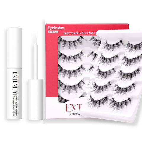 Clear Band Natural Lashes with Glue