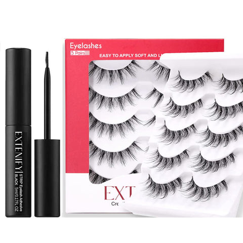 Clear Band Natural Lashes with Glue