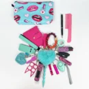 20pcs Keychain Sets With Wristlet Bracelet Wallet, Mini Bag, Comb, Pen For Women And Girls