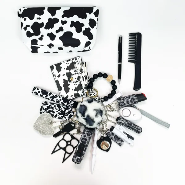 20pcs Keychain Sets With Wristlet Bracelet Wallet, Mini Bag, Comb, Pen For Women And Girls - Image 4
