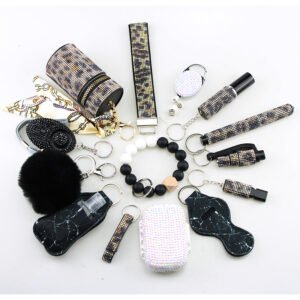 14 PCS Bling Selfdefense  Keychains Set With lipstick - 5