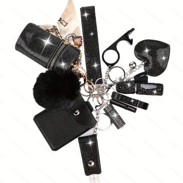 11  PCS  BlingSelfdefense  Keychain Set - Image 2