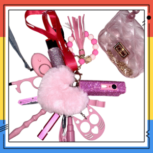 14 PCS Hanging Rope Self-defense Keychain