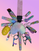 Bling Macarons Rainbow Selfdefense  Keychain  Set