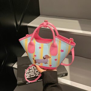 Small Dog Color-Blocking Handbag