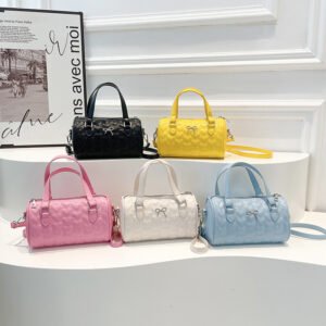 Bowknot cylindrical bag